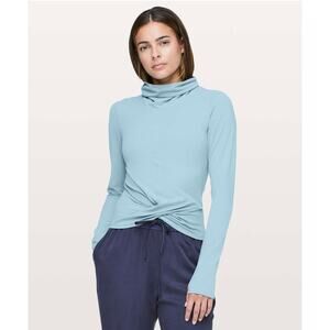 Women's Lululemon Melodic Movement Long Sleeve Top in Cascade Blue 8